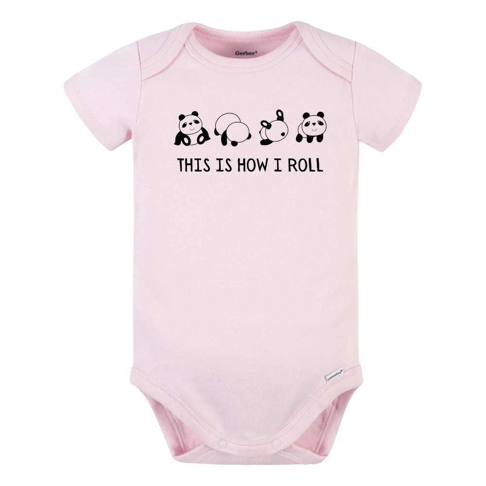 Baby Onesie® This is How I Roll Panda Baby Infant Clothing for Baby Shower Gift