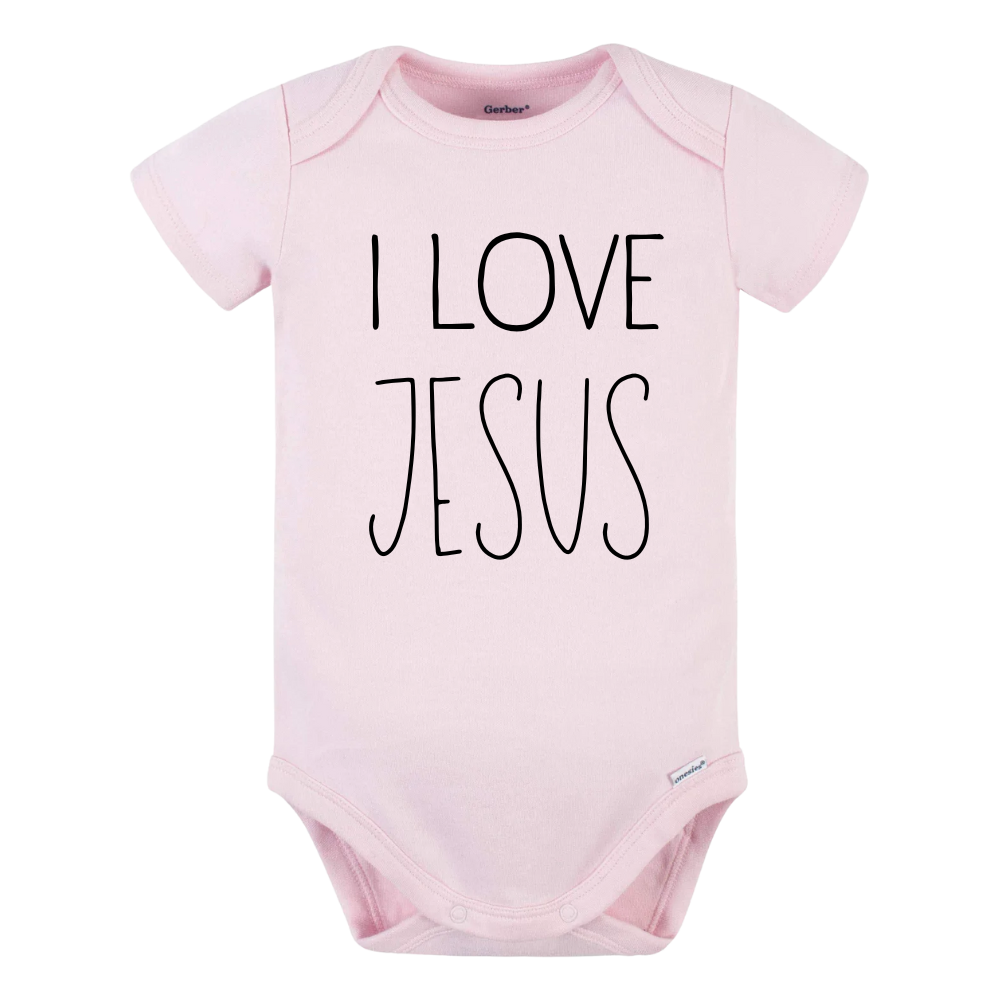 Baby Onesie® I Love Jesus Religious Baby Infant Clothing for Baby Shower Gift