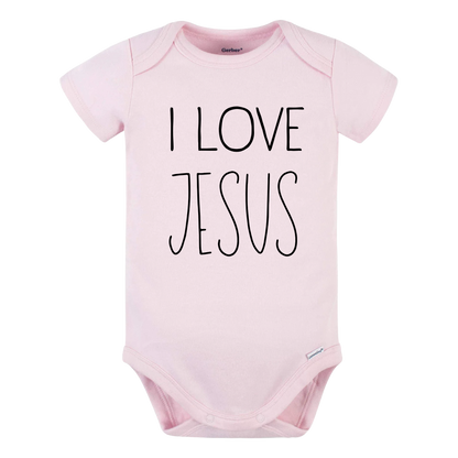 Baby Onesie® I Love Jesus Religious Baby Infant Clothing for Baby Shower Gift