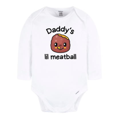 Personalized Baby Onesies® Funny Meatball Baby Bodysuit for Newborn Outfit for Baby Shower Gift Custom Baby Gift Father's Day Gift Ideas