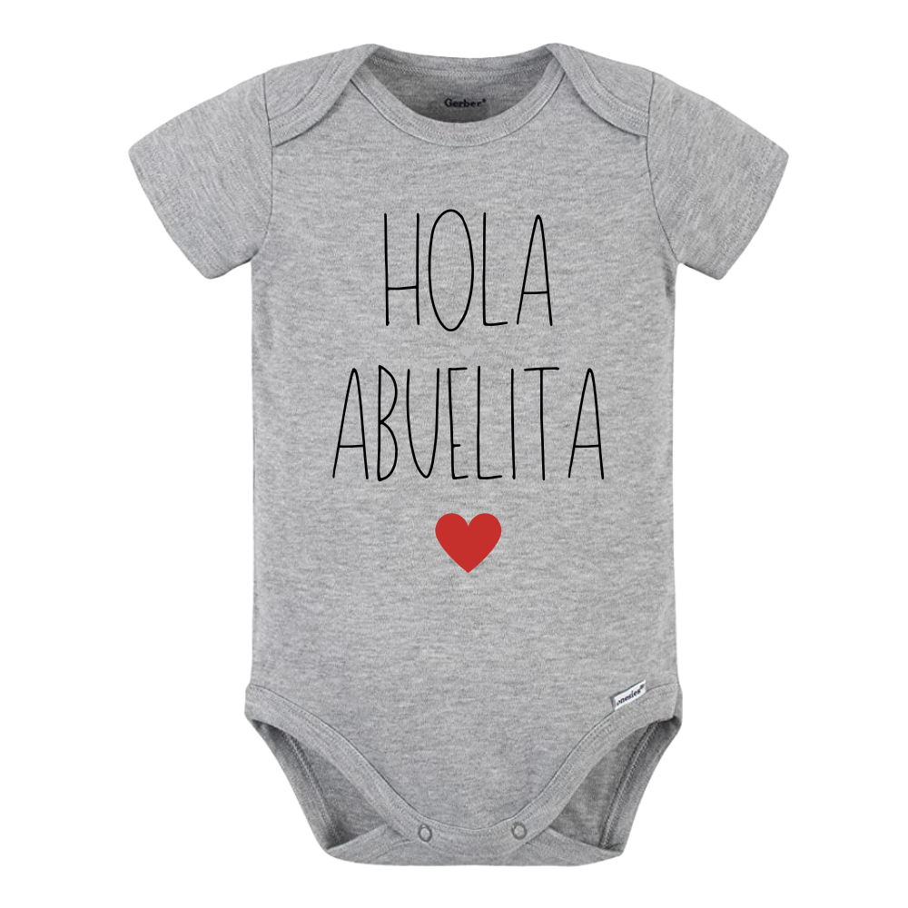 Baby Onesie® Hola Abuelita Baby Clothing for Baby Shower Gift for Grandma