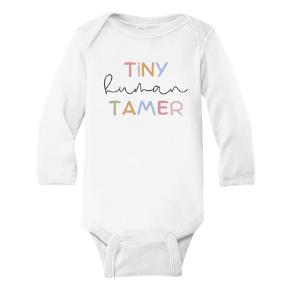 Kid Tshirt Baby Onesie® Tiny Human Tamer Funny Outfit for Baby Shower Gift