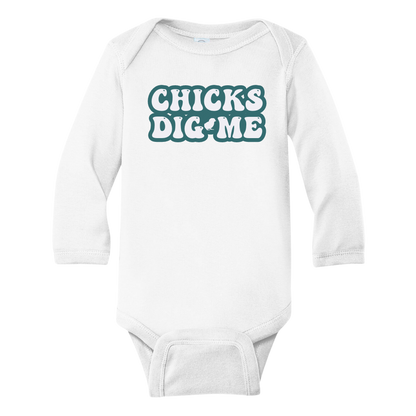 Kid Tshirt Chicks Dig Me Baby Onesie® Cute Baby Clothes for Easter Baby Outfit Newborn