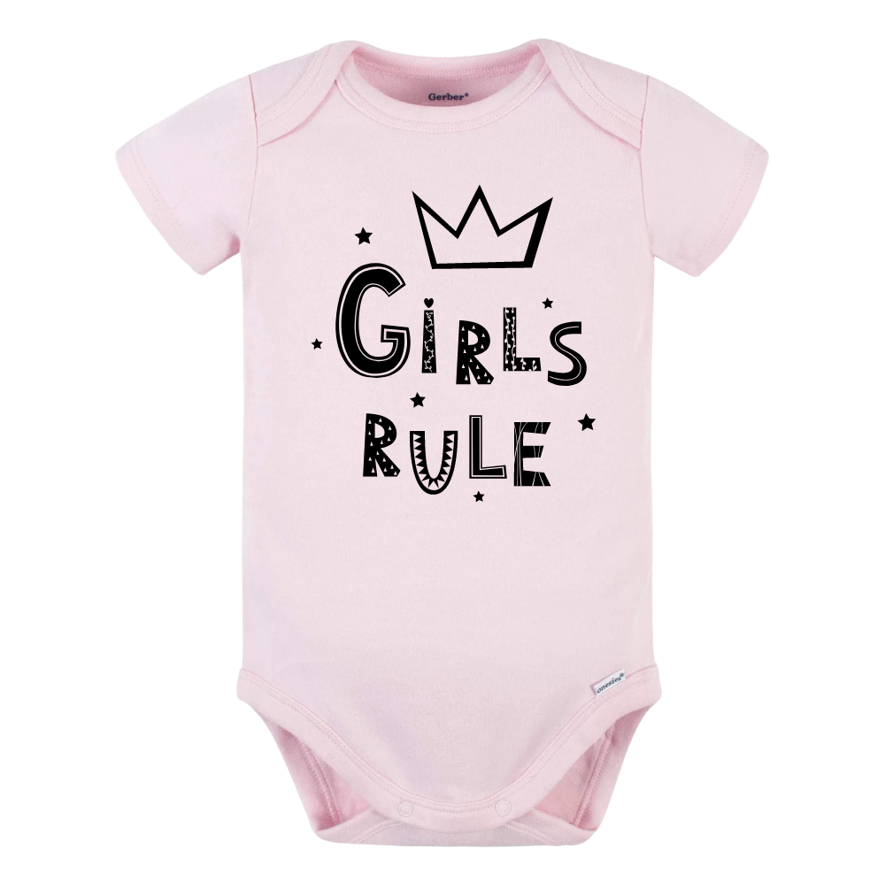 Cute Baby Gift Girls Rule Baby Onesie® Baby Shower Gift for Kids Shirt Baby Girl Bodysuit