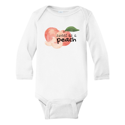 Kids Tshirt Baby Onesie® Sweet As A Peach Baby Bodysuit Newborn Outfit Baby Shower