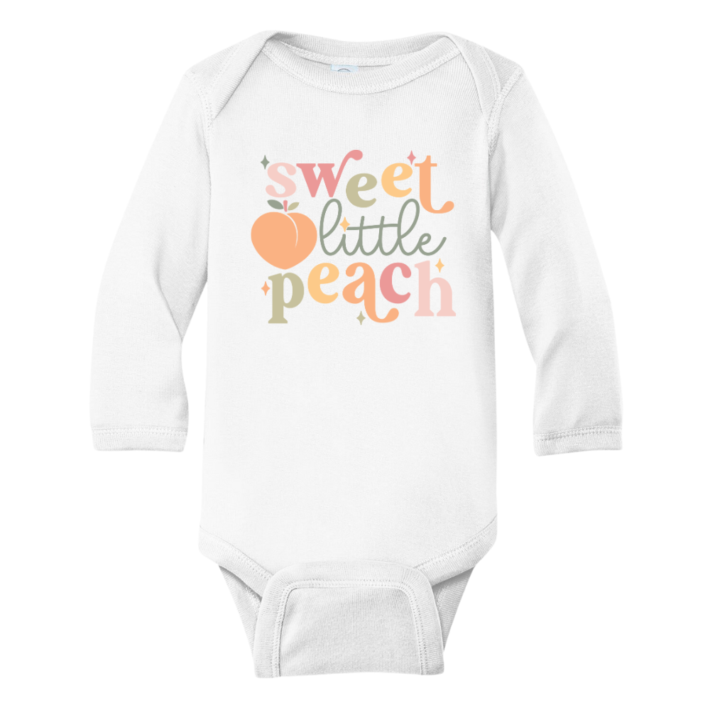 Peach Kid Tshirt Baby Onesie® Sweet Little Peach Baby Bodysuit Newborn Outfit