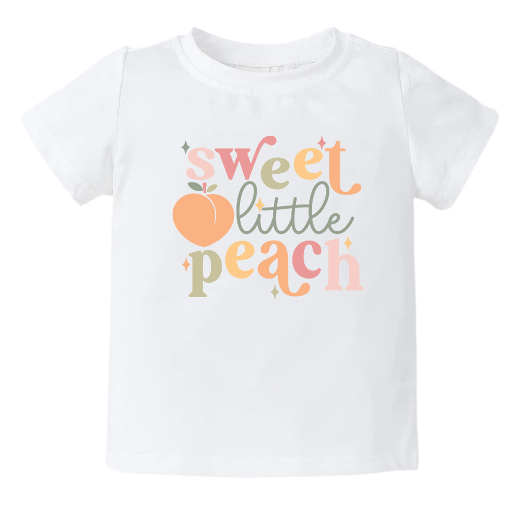 Peach Kid Tshirt Baby Onesie® Sweet Little Peach Baby Bodysuit Newborn Outfit