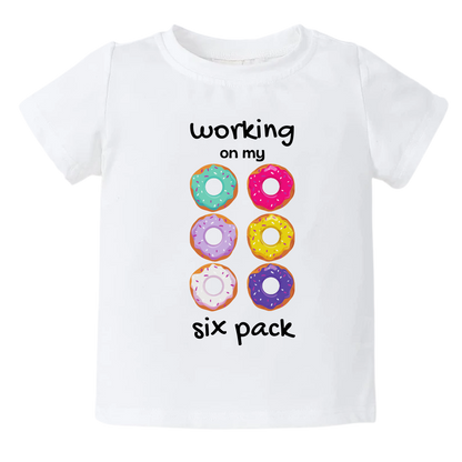 Donut Kids Tshirt Baby Onesie® Working On My Six Pack Baby Bodysuit Newborn Outfit