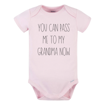 Baby Onesie® Pass Me To Grandma Cute Infant Clothing for Baby Shower Gift