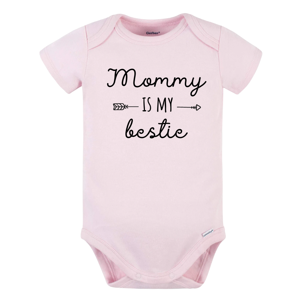 Baby Onesie® Mommy Is My Bestie Baby Clothing for Baby Shower Gift for Mom