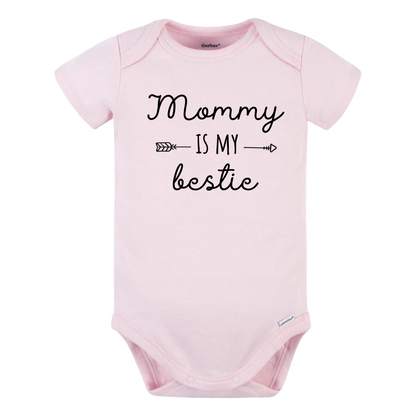 Baby Onesie® Mommy Is My Bestie Baby Clothing for Baby Shower Gift for Mom