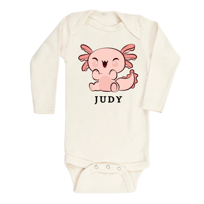 Cute Baby Onesie® Cute Axolotl Baby Custom Name Kid Tshirt Baby Announcement Baby Animals Baby Gift Baby Shower Gift