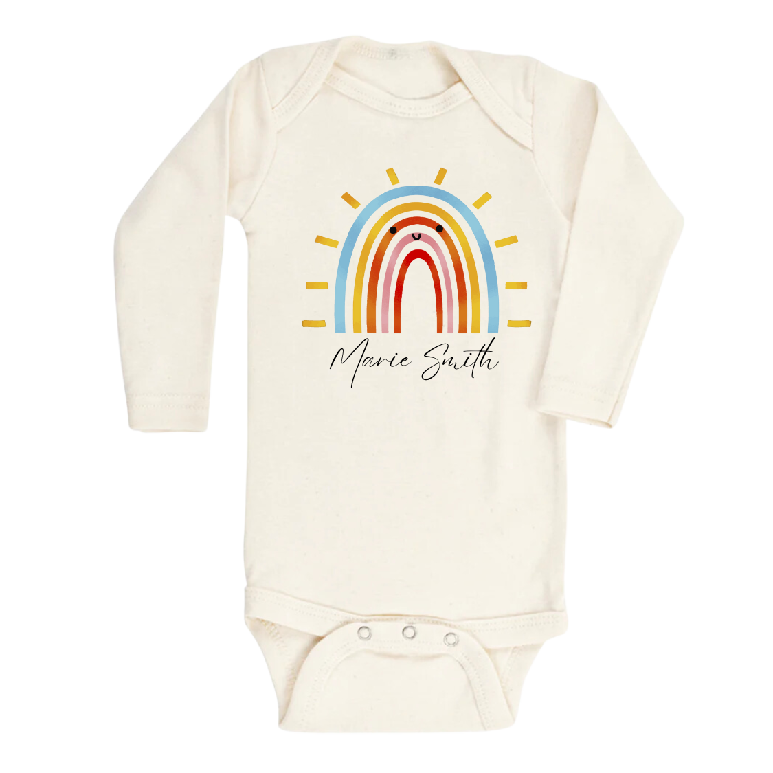 Customized Baby Onesie® Cute Rainbow Kid Tshirt Baby Announcement Baby Outfit for Baby Gift for Baby Shower Gift