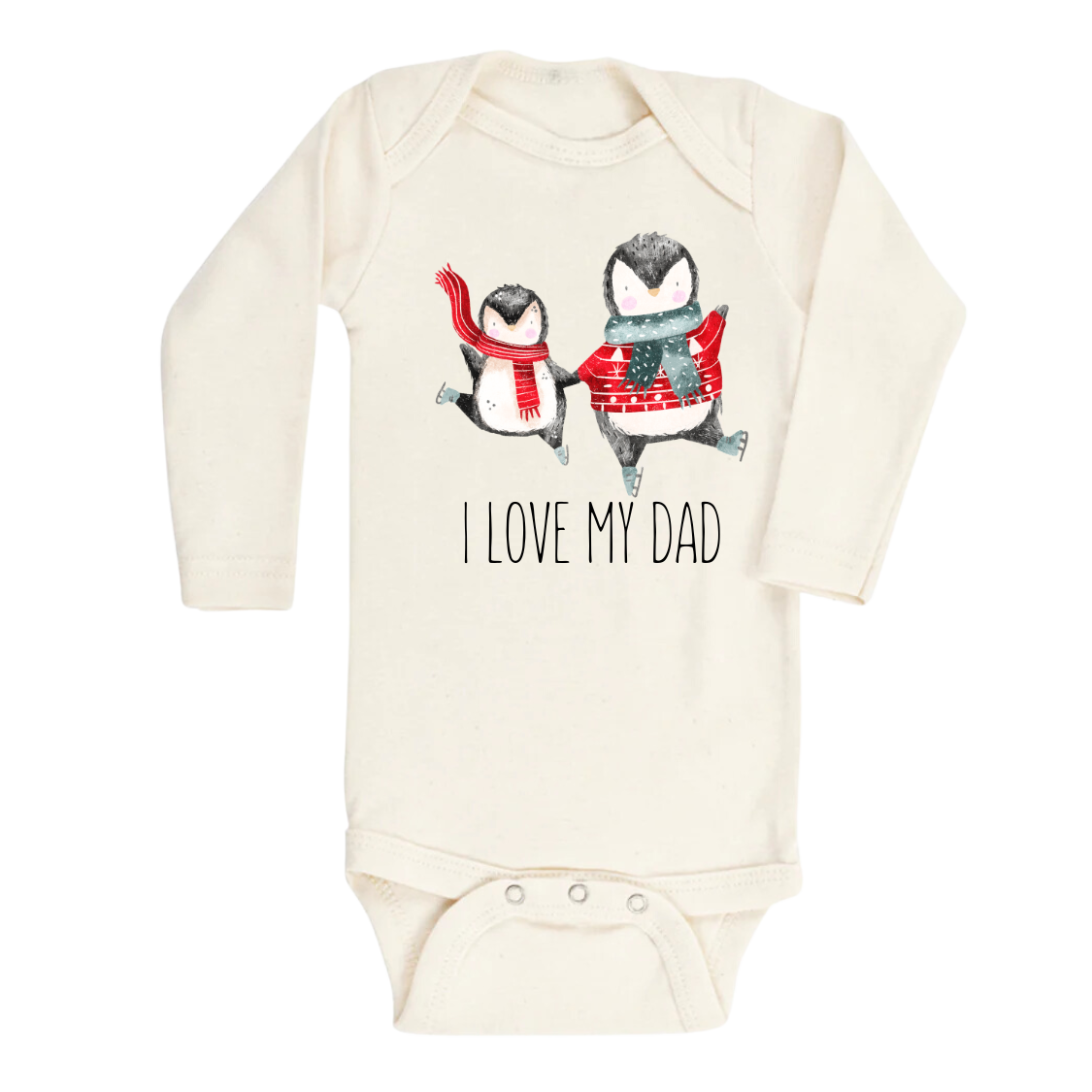 gift for new dad, baby onesie, penguin baby clothes