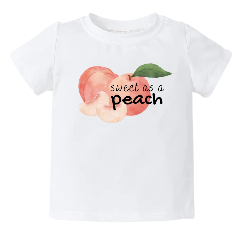 Kids Tshirt Baby Onesie® Sweet As A Peach Baby Bodysuit Newborn Outfit Baby Shower