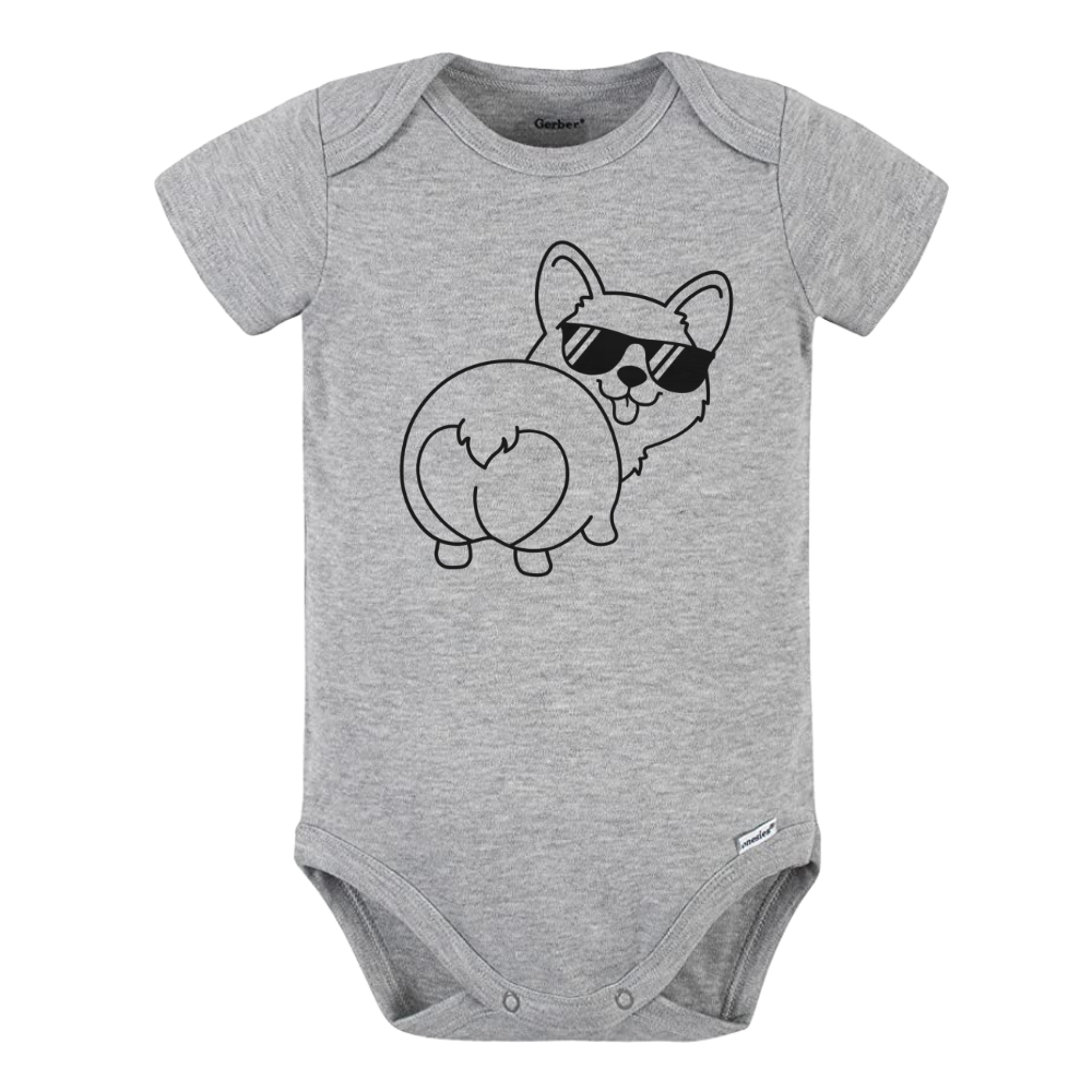 Baby Onesie® Cute Corgi Dog Glasses Funny Baby Infant Clothing for Baby Shower