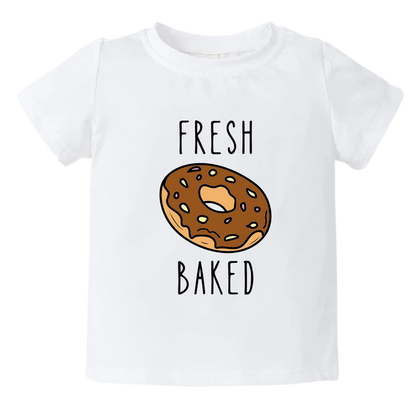 Donut Kid Tshirt Baby Onesie® Fresh Baked Baby Bodysuit Newborn Outfit Baby Shower