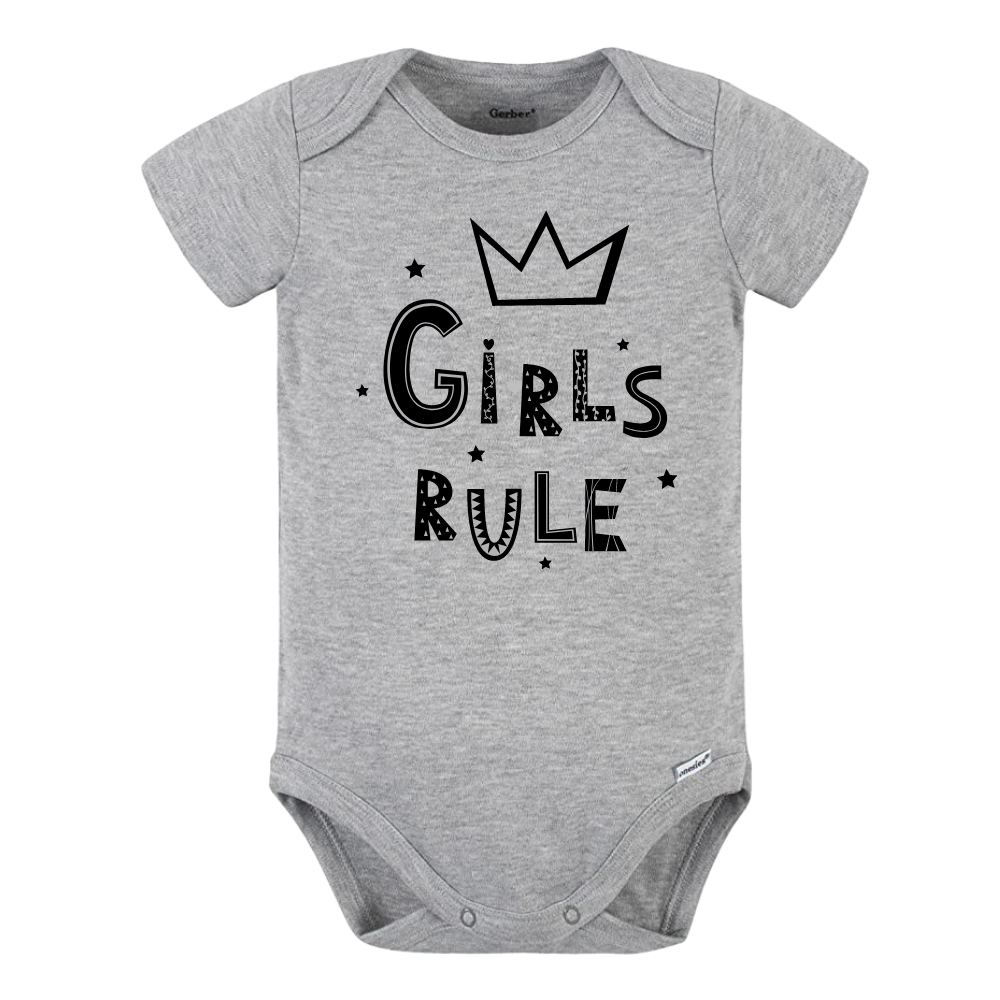 Cute Baby Gift Girls Rule Baby Onesie® Baby Shower Gift for Kids Shirt Baby Girl Bodysuit