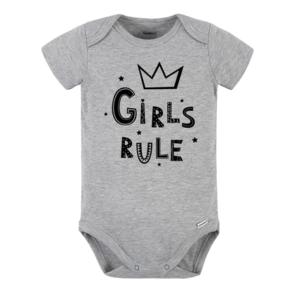 Cute Baby Gift Girls Rule Baby Onesie® Baby Shower Gift for Kids Shirt Baby Girl Bodysuit