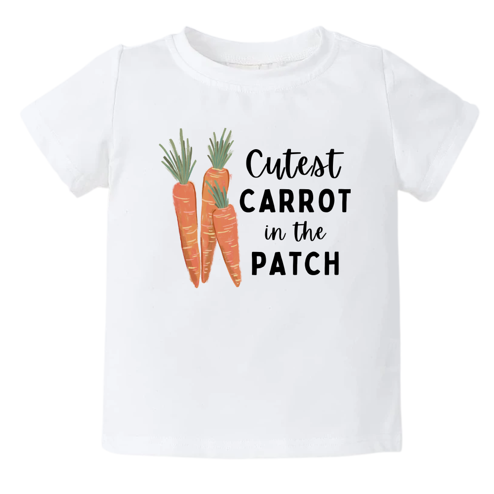 Funny Baby Onesie® Cutest Carrot in the Patch Shirt Premium Cotton Custom Baby Clothes Baby Announcement