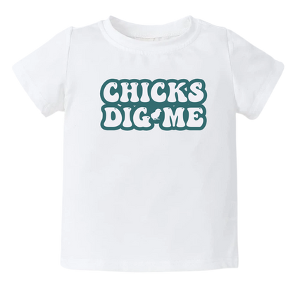 Kid Tshirt Chicks Dig Me Baby Onesie® Cute Baby Clothes for Easter Baby Outfit Newborn