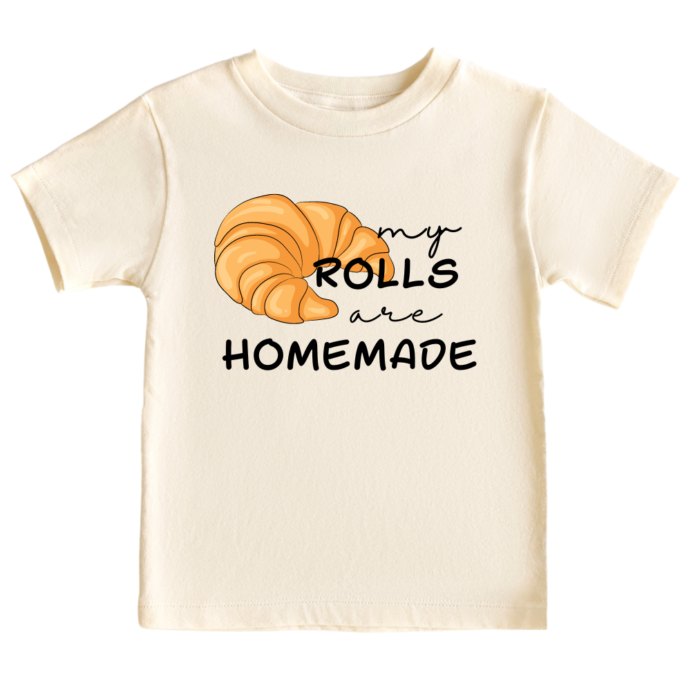 Kids Tshirt Baby Onesie® My Rolls are Homemade Baby Bodysuit Newborn Outfit Croissant Shirt