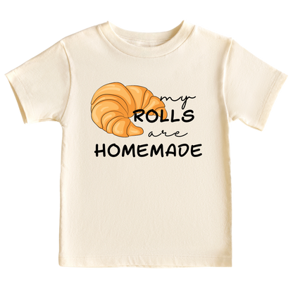 Kids Tshirt Baby Onesie® My Rolls are Homemade Baby Bodysuit Newborn Outfit Croissant Shirt