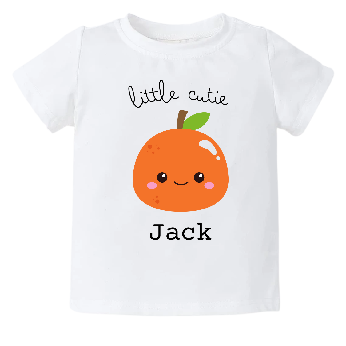 Kid Tshirt - Orange Toddler Tee - Cute Baby Onesie - Custom Name Newborn Gift - Cute Orange Baby Outfit - Baby Shower Gift