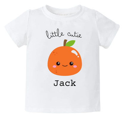 Kid Tshirt - Orange Toddler Tee - Cute Baby Onesie - Custom Name Newborn Gift - Cute Orange Baby Outfit - Baby Shower Gift