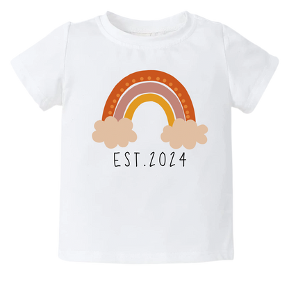 Rainbow Baby Onesie® Custom Rainbow Kid Tshirt Baby Announcement Baby Outfit for Baby Gift for Baby Shower Gift