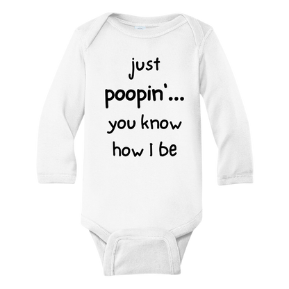 Just Poopin' Baby Onesie® Funny Baby Outfit for Baby Shower Gift for Newborn Funny Gift Baby