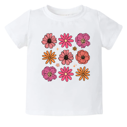 Adorable Baby Onesie & Kid T-Shirt with Charming Flower Design - Perfect for Your Little Blossoms! Shop Now for Delightful Floral Outfits at Mango House Creations.  #KidsFashion #CuteFlowers #BabyApparel #TrendyKids