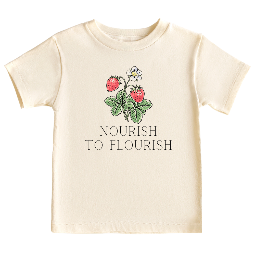 Cute Baby Onesies® Nourish to Flourish Strawberry Baby Bodysuit for Newborn Outfit for Baby Shower Gift Ideas Cute Strawberry