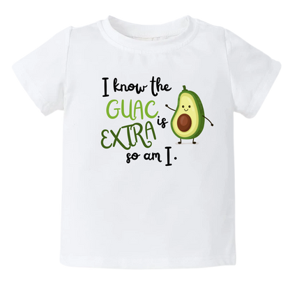 I Know the Guac is Extra so am I Baby Onesie® Cute Avocado Baby Clothes for Kids Outfit Gift for Newborn Clothes