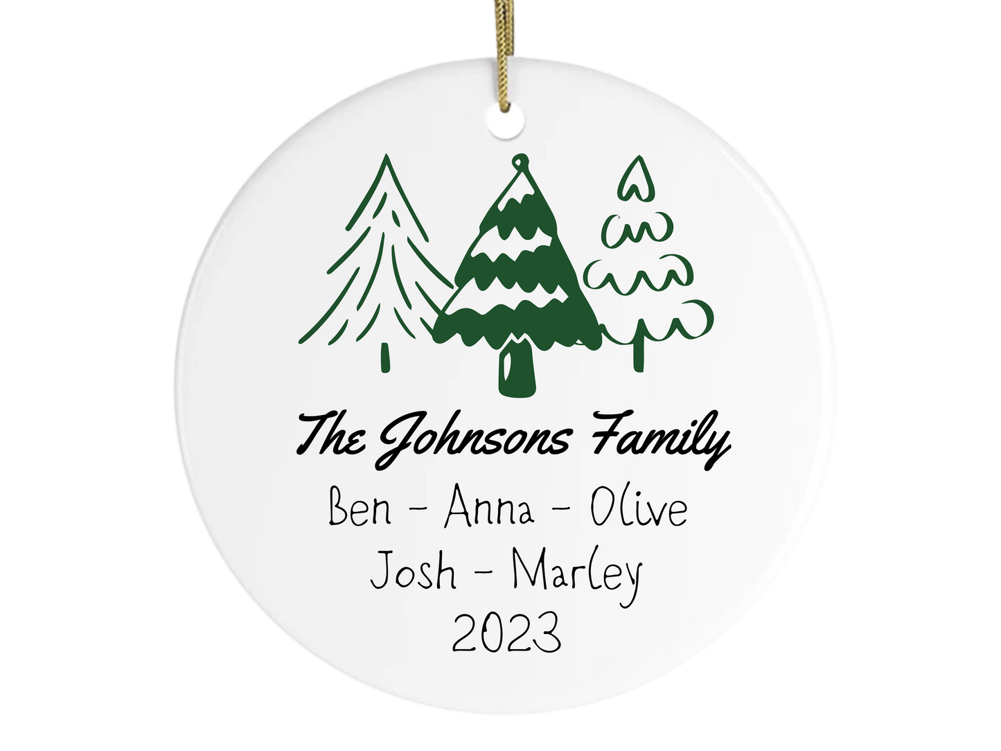 Custom Family Name Christmas ornament personalized name newborn gift for Family