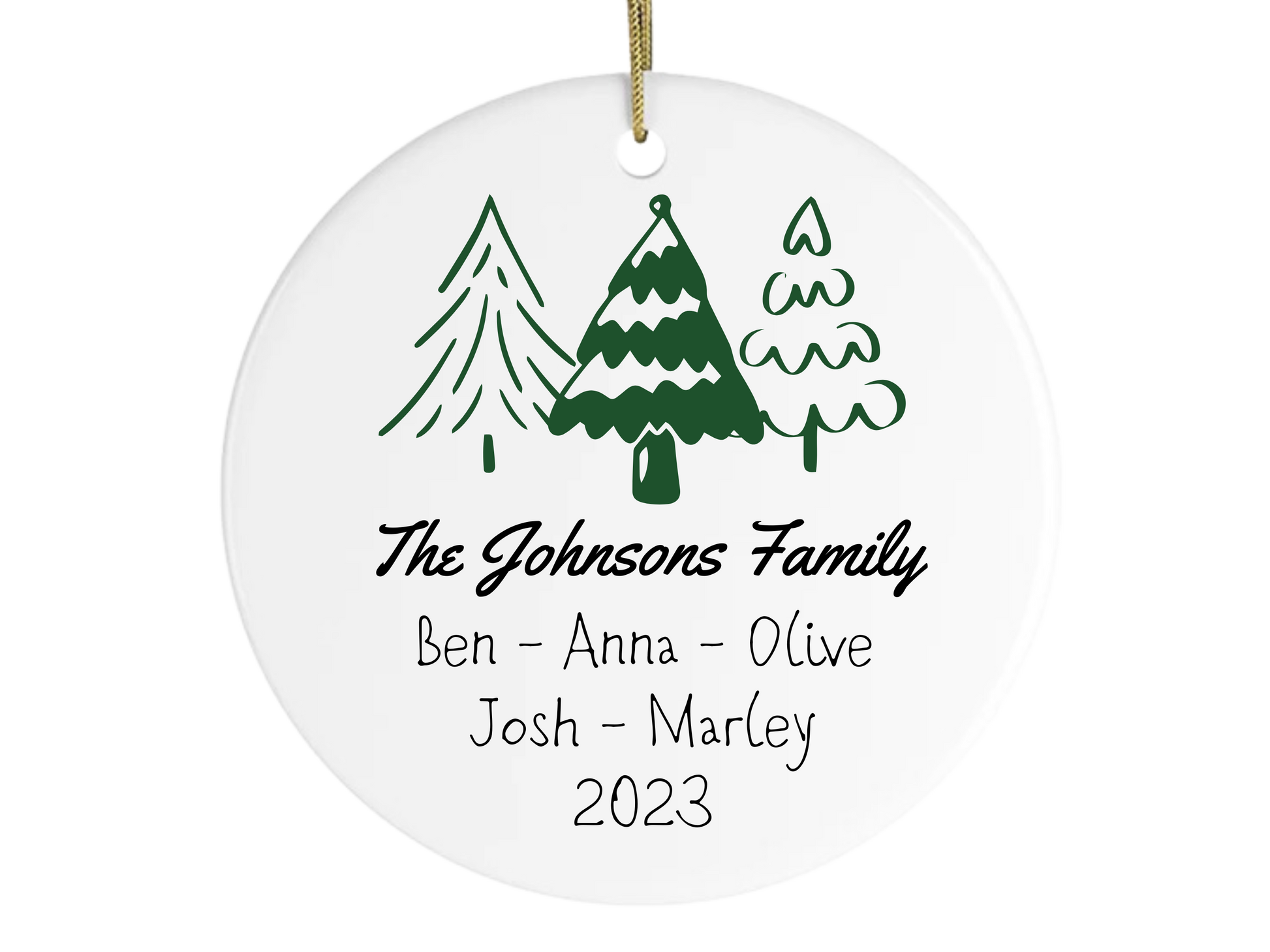 Custom Family Name Christmas ornament personalized name newborn gift for Family