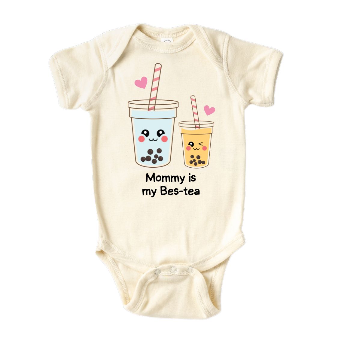 Cute Baby Onesie® Mommy Is My Bes-tea Shirt Baby Clothes Unisex Baby Announcement Gift for Mom