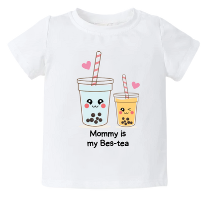 Cute Baby Onesie® Mommy Is My Bes-tea Shirt Baby Clothes Unisex Baby Announcement Gift for Mom