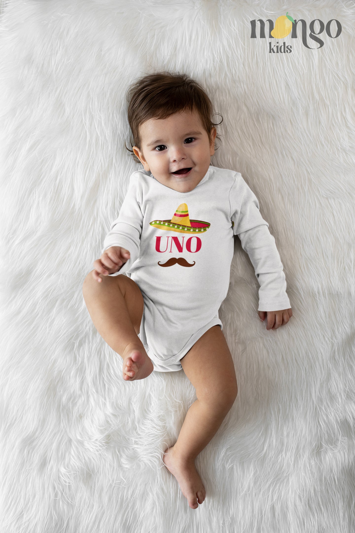 Kid's t-shirt with a cute 'Uno' design, customizable for personalization.