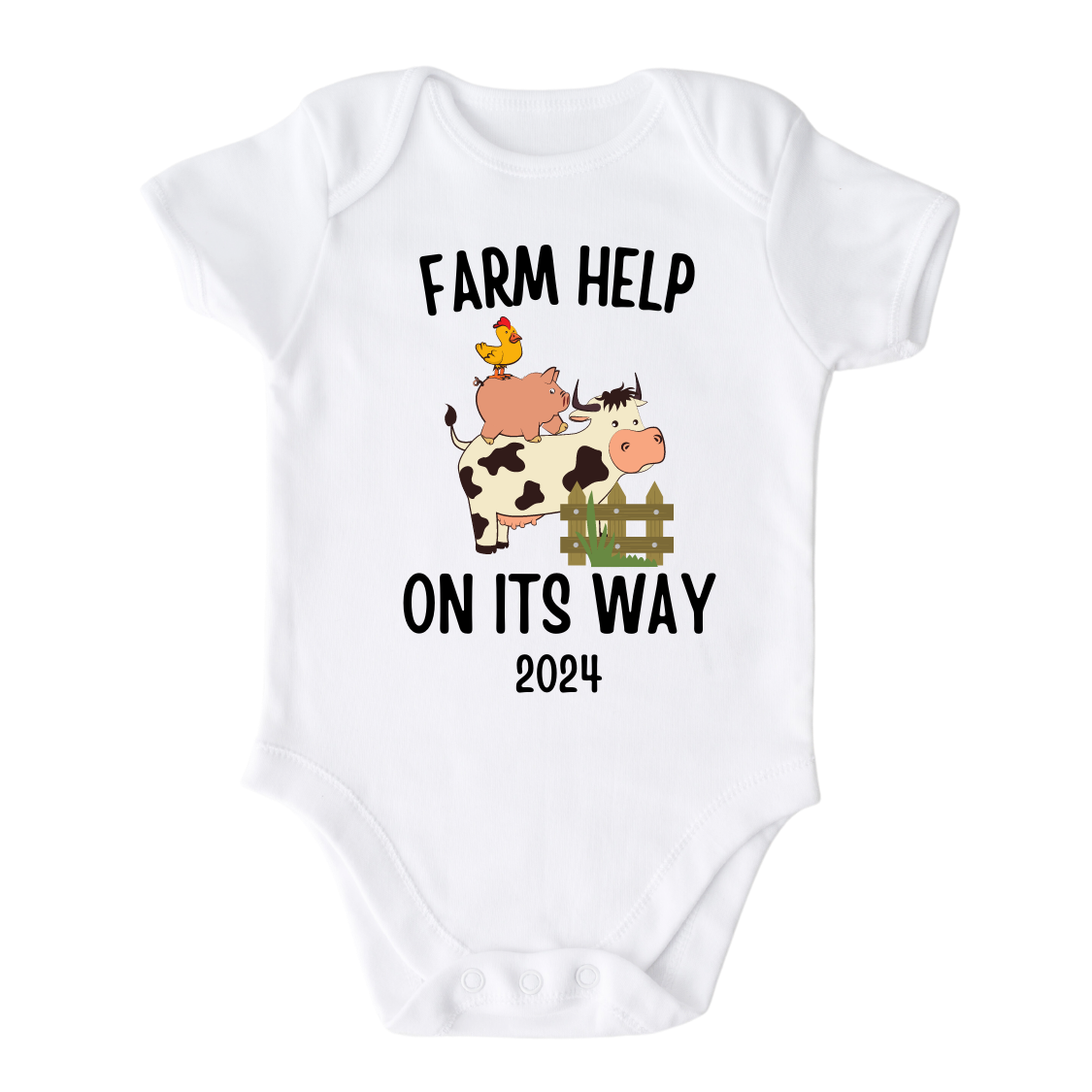 Baby Onesie - Pregnancy Announcement - Pregnancy Reveal - Farm Baby