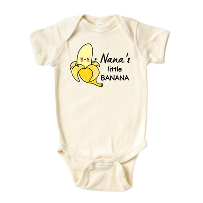 Cute Baby Onesie® Nana's Little Banana Shirt Custom Baby Clothes Baby Announcement Gift for Grandma