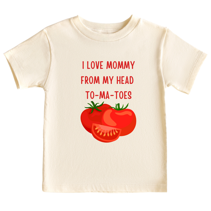 Tomato Baby Onesie® I Love Mommy From My Head To-Ma-Toes Shirt Baby Clothes Unisex Baby Announcement Gift for Mom Newborn Outfit