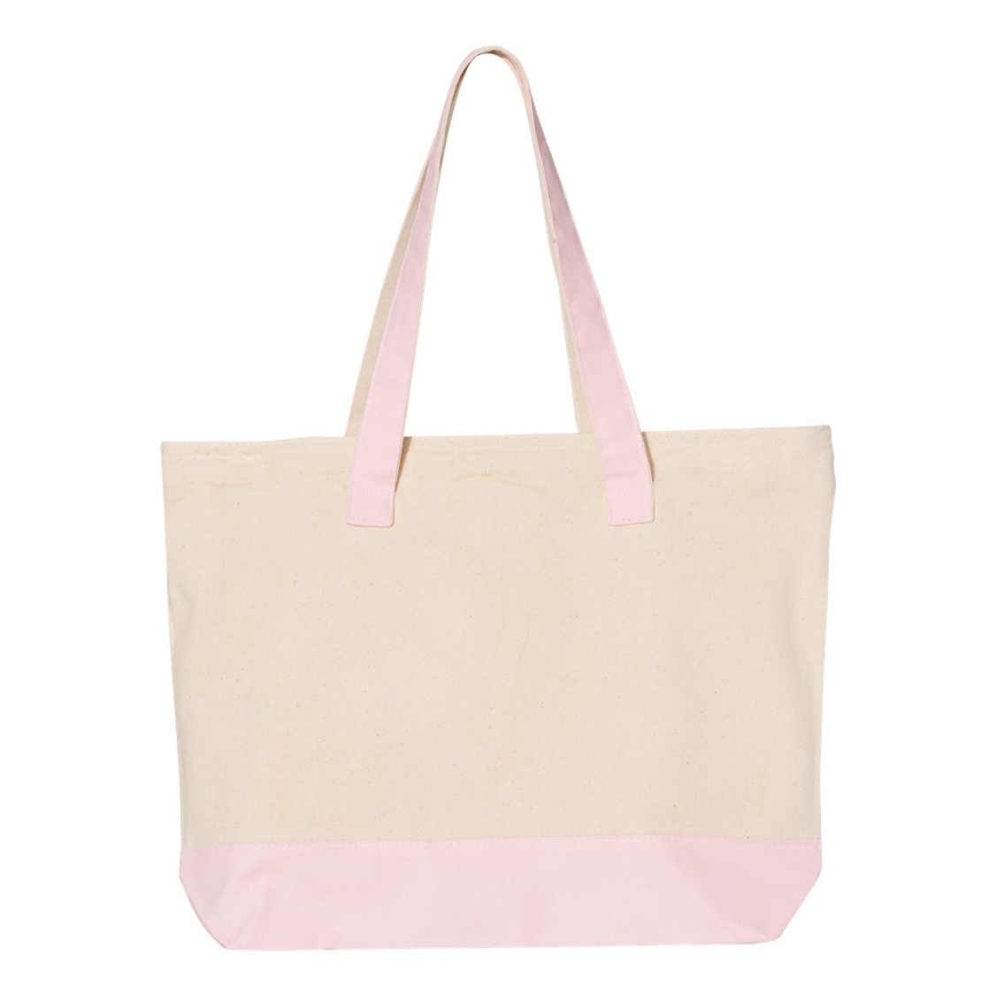 Large Canvas Bag with Front Pocket and Zipper Office Bag