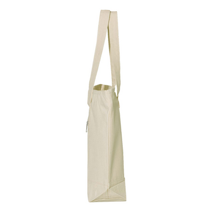 Large Canvas Bag with Front Pocket and Zipper Office Bag