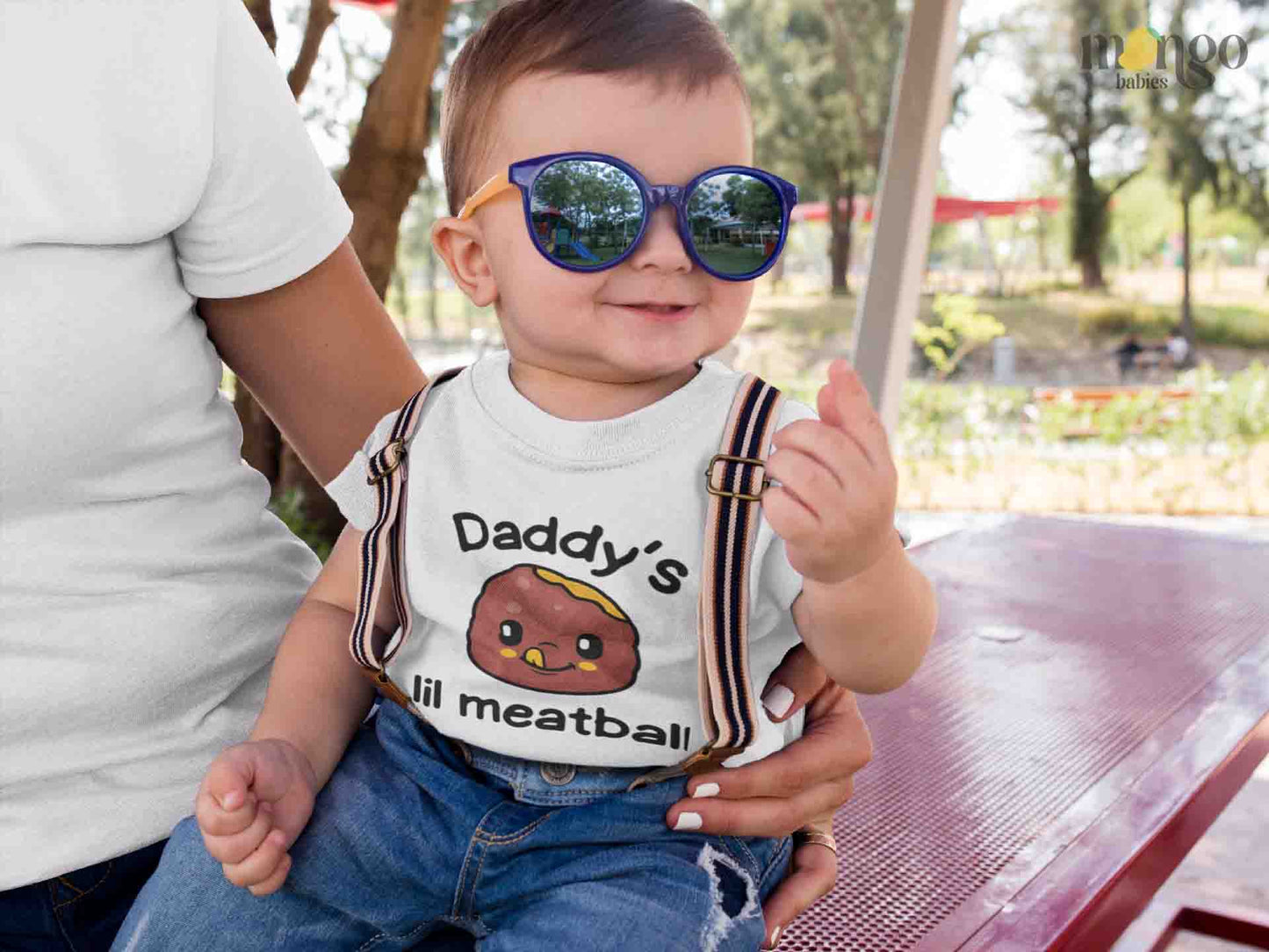 Personalized Baby Onesies® Funny Meatball Baby Bodysuit for Newborn Outfit for Baby Shower Gift Custom Baby Gift Father's Day Gift Ideas